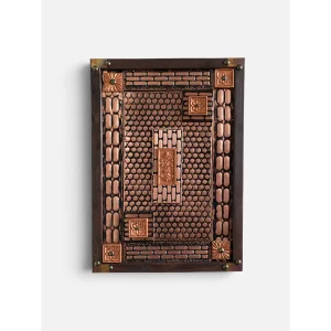 Handcrafted Copper and Wood Wall Panel