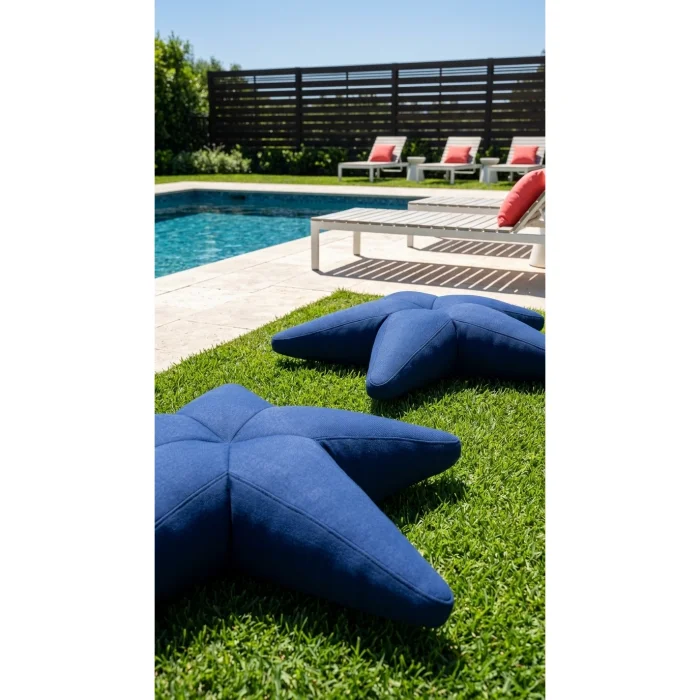 Livingstore Starfish Pouf For Pool, Sea And Outdoor Use | Pouf Cushion Suitable For Garden Use - 2