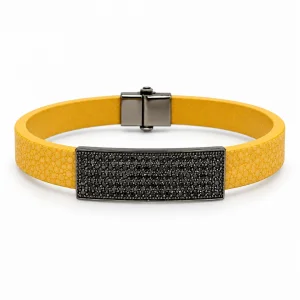 Solis Stingray Leather and Silver Bracelet