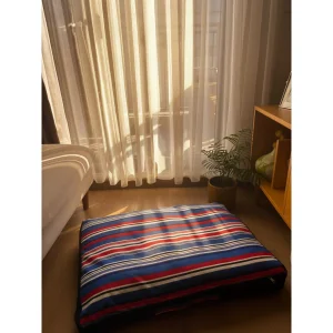 Retro Stripe Navy Dog Bed Cover