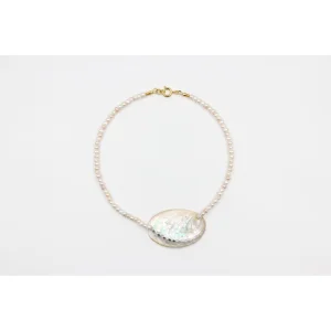 Luna Pearl and Abalone Choker Necklace