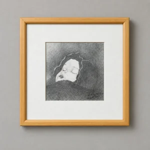 Bebek Charcoal Drawing