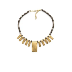Karya Brass and Hematite Necklace