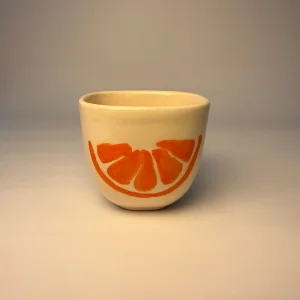 Handmade Ceramic Orange Slice Espresso Cup