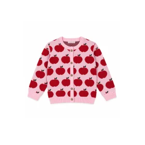 Apple Garden V2 Apple Patterned Knit Cardigan
