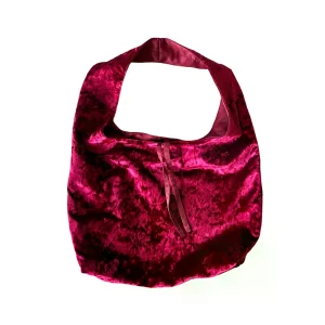 Crushed Velvet Omuz Çantası