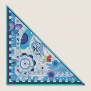 Wool Jardin Azur Scarf