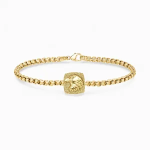 S26 Eagle Chain Gold Plated Silver Bracelet - 1