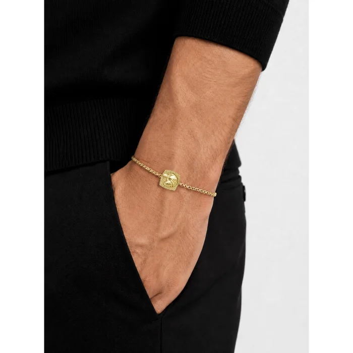 S26 Eagle Chain Gold Plated Silver Bracelet - 2