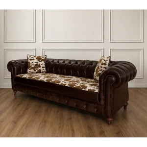Bufalo Chesterfield Suni Deri Koltuk