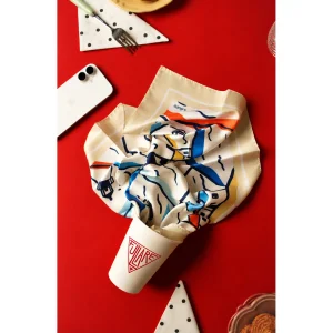Amalfi Dalgalı Desenli Bandana Fular - 2