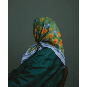 Meadow Mist Çiçekli Çayır Desenli Bandana Fular - 2