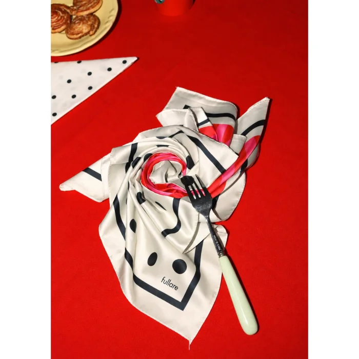 Not Just Polka Çizgi ve Puantiye Desenli Fular Bandana - 2