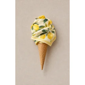 Sicily Muse Limon Desenli Bandana Fular - 2