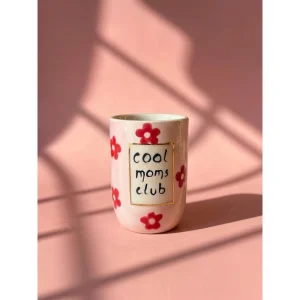 Çizgili Seramik Cool Moms Club Kupa