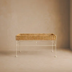 Tresse Rattan Woven Iron Coffee Table