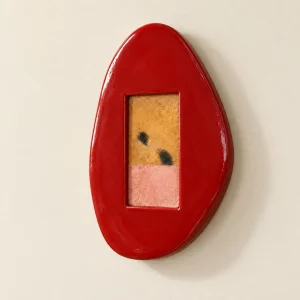 Red Handmade Ceramic Photo Frame