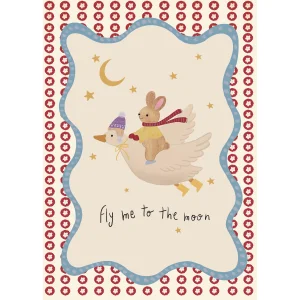 Moonlit Flight Art Print Baskı