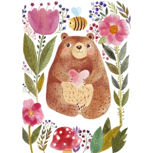 The Little Garden Bear Sanat Baskısı