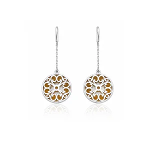Gunbegun Yellow Enamel Silver Earrings