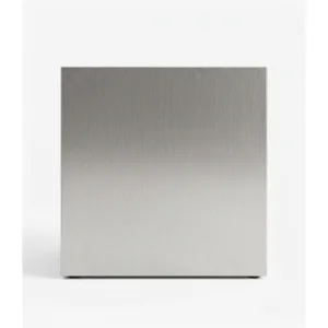 Tita Brushed Stainless Metal Side Table - 2