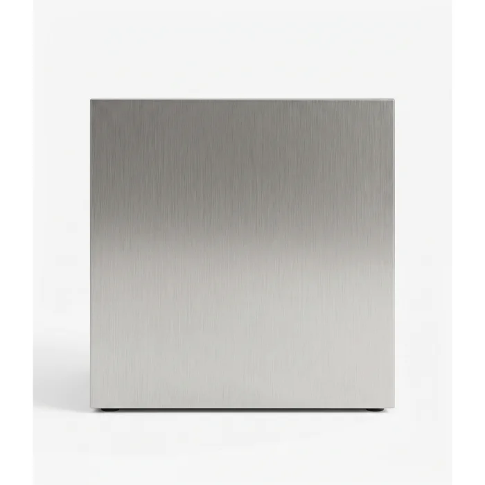 Tita Brushed Stainless Metal Side Table - 2