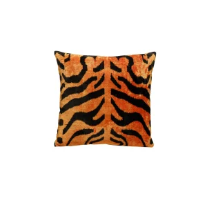 Ikat Silk Velvet Cushion - 1