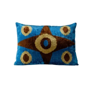 Ikat Silk Velvet Cushion - 1