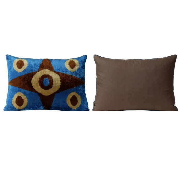 Ikat Silk Velvet Cushion - 2