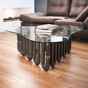 Dali Wooden & Glass Coffee Table - 2