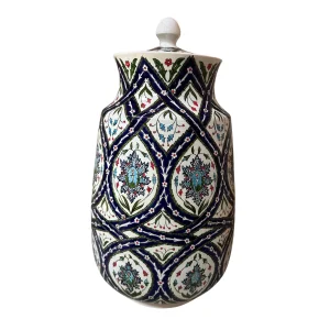Handmade Kütahya Patterned Lidded Jar