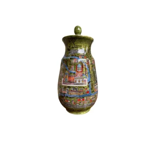 Nasuh Matrakçi-iran Sultaniye Miniature Lidded Cube Vase
