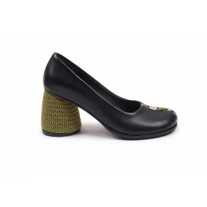 Joris Hand-Knitted Heel Leather Pumps