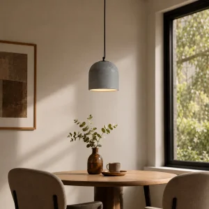 Large Grey Concrete Ceiling Light - 6