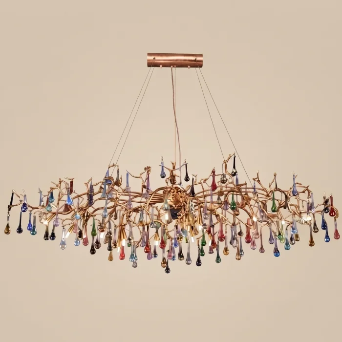 Serip Colored Drop Stone Chandelier - 1