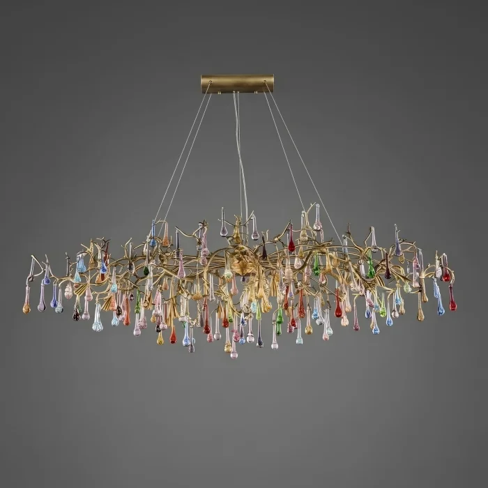 Serip Multi-Colored Drop Stone Chandelier - 1