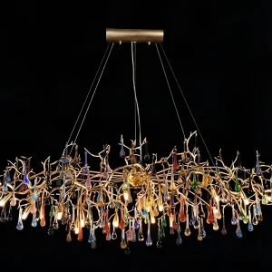 Serip Multi-Colored Drop Stone Chandelier - 2