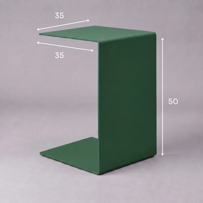 Clyde Metal Side Table Dark Green - 5