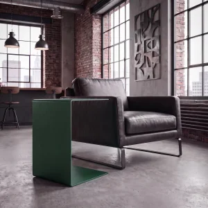 Clyde Metal Side Table Dark Green - 3