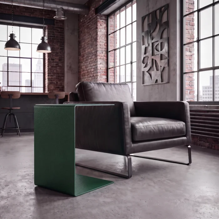Clyde Metal Side Table Dark Green - 3