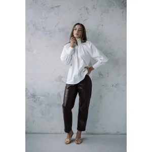 Camille White Poplin Shirt