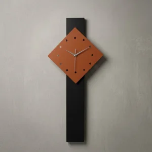 Ska Bronz-Siyah Decorative Metal Wall Clock