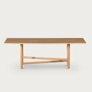 Akis Solid Oak Dining Table with Cylinder Legs - 2