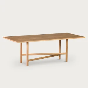 Akis Solid Oak Dining Table with Cylinder Legs - 1