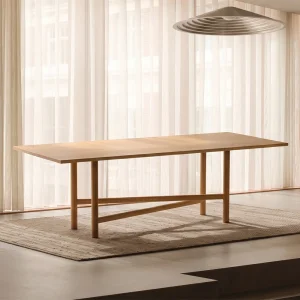 Akis Solid Oak Dining Table with Cylinder Legs - 3