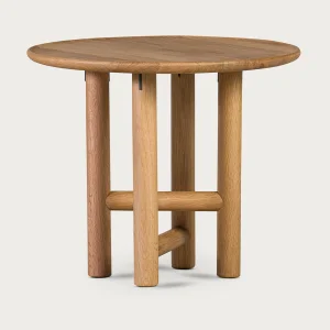 Akis Solid Oak Round Side Table - 1