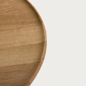 Akis Solid Oak Round Side Table - 3