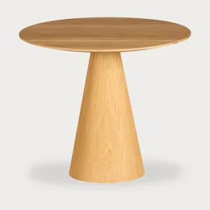 Pico Wooden Round Table - Natural Oak Legs, Natural Oak Top