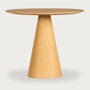 Pico Wooden Round Table - Natural Oak Legs, Natural Oak Top - 2
