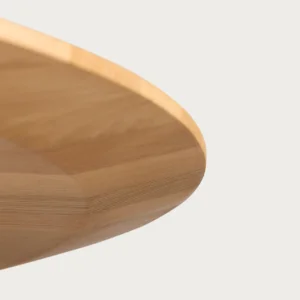 Pico Wooden Round Table - Natural Oak Legs, Natural Oak Top - 4